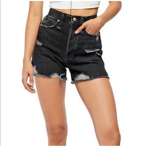 Free People Makai cut off distressed denim shorts